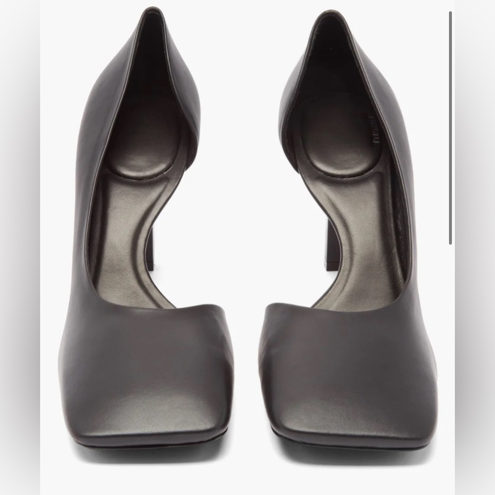 BALENCIAGA Void square-toe leather d'Orsay pumps - Picture 2 of 10